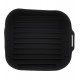 Forma 20x9cm Quadrada De Silicone Para Air Fryer Preta